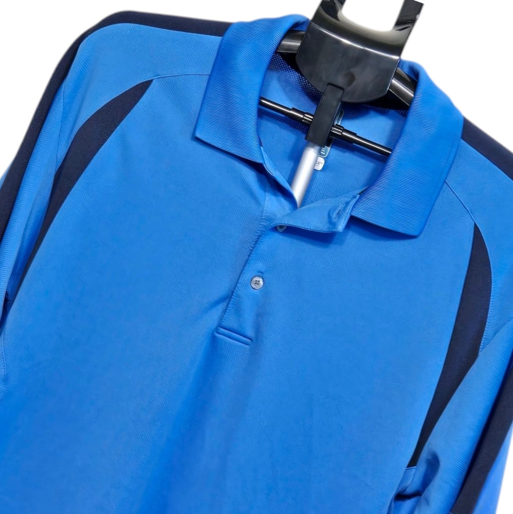 PGA TOUR Airflux Polo Golf Shirt‎ Size L, Blue & Black